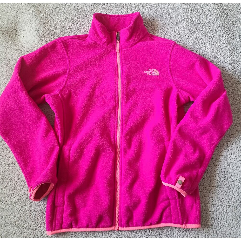 The North Face Girls’ Large (14/16) Fuchsia Pink Fleece Full-Zip Jacket